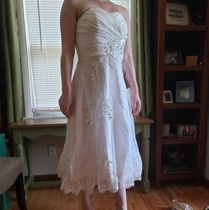 Tea length wedding dress NWT